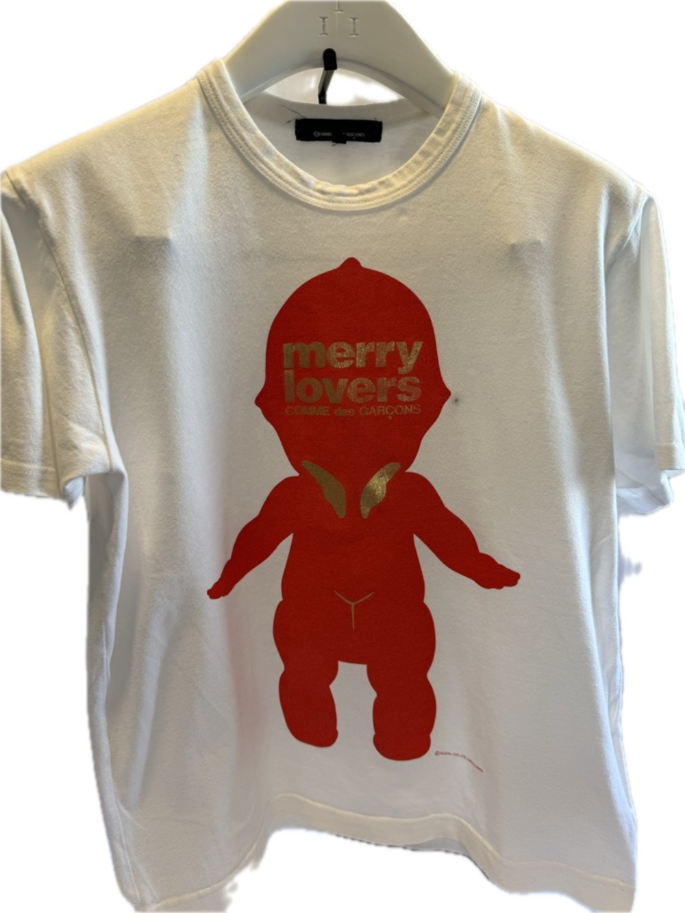 Comme des Garçons "merry lovers" Red Baby Graphic Tee